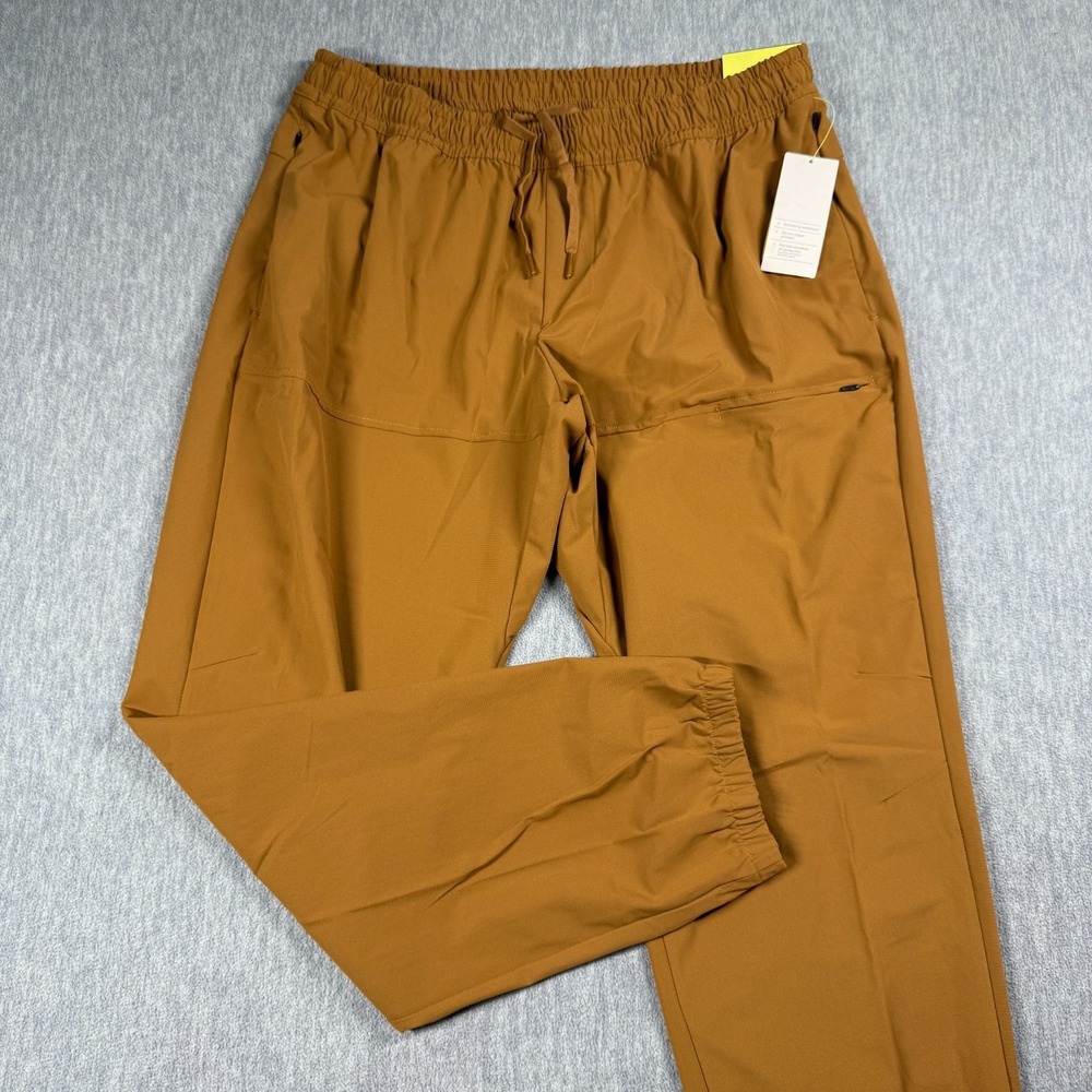 All In Motion Pants Mens XL Brown Utility Jogger Elastic Drawstring Workout Gym